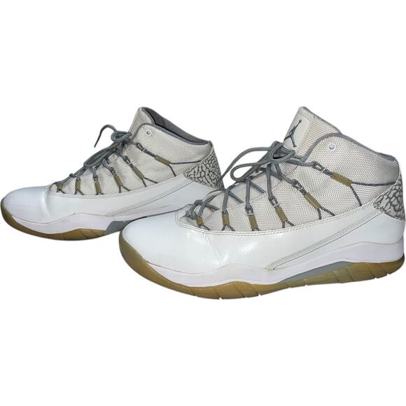 Nike Air Jordan Prime Flight White/Gray High Top Sneakers      Size: US 10 main image 7